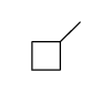Methylcyclobutane.结构式