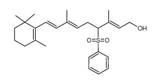 1-hydroxy-3,7-dimethyl-4-(phenylsulfonyl)-9-(2,6,6-trimethylcyclohexen-1-yl)-none-2,6,8-triene结构式
