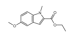 Ethyl [(5-methoxy-1-methyl)indol-2-yl]carboxylate结构式