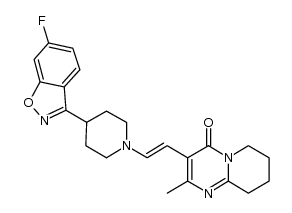 3-{2-[4-(6-fluorobenzo[d]isoxazol-3-yl)-piperidin-1-yl]-vinyl}-2-methyl-6,7,8,9-tetrahydro-pyrido[1,2-a]pyrimidin-4-one结构式