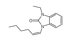 1-ethyl-3-hex-1-enylbenzimidazol-2-one结构式