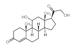 Pregn-4-ene-3,20-dione, 11,21-dihydroxy-, (11.alpha.)-结构式