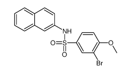 3-bromo-4-methoxy-N-naphthalen-2-ylbenzenesulfonamide结构式