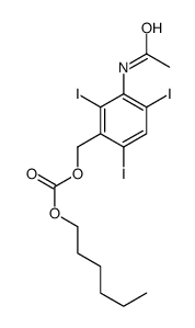 (3-acetamido-2,4,6-triiodophenyl)methyl hexyl carbonate结构式