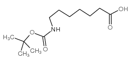 7-(N-叔丁氧羰基氨基)庚酸结构式