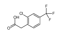 2-氯-4-(三氟甲基)苯乙酸结构式
