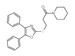 1-Propanone,3-[(4,5-diphenyl-2-oxazolyl)thio]-1-(1-piperidinyl)-结构式