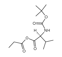 (S)-2-((tert-butoxycarbonyl)amino)-3-methylbutanoic propionic anhydride结构式