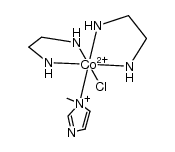 cis-bis(ethylenediamine)(N-methylimidazole)chlorocobalt(III)(2+)结构式