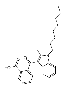 2-(2-methyl-1-octylindole-3-carbonyl)benzoic acid结构式