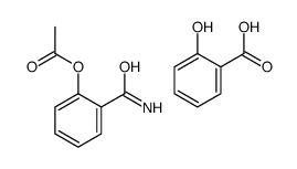 (2-carbamoylphenyl) acetate,2-hydroxybenzoic acid结构式