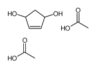 acetic acid,cyclopent-4-ene-1,3-diol结构式