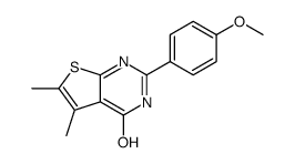 2-(4-methoxyphenyl)-5,6-dimethyl-3H-thieno[2,3-d]pyrimidin-4-one结构式