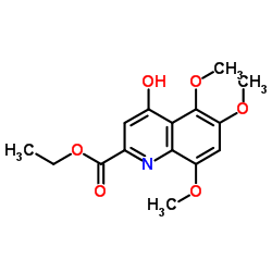 4-羟基-5,6,8-三甲氧基喹啉-2-羧酸乙酯结构式