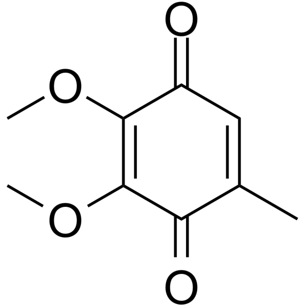 2,3-二甲氧基-5-甲基-1,4-苯醌结构式