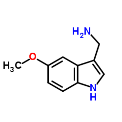5-甲氧基-1H-吲哚-3-甲胺结构式