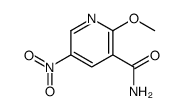 2-methoxy-5-nitropyridine-3-carboxamide结构式