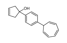 1-(4-cyclohepta-2,4,6-trien-1-ylphenyl)cyclopent-3-en-1-ol结构式