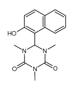 6-(2-hydroxy-naphthalen-1-yl)-1,3,5-trimethyl-[1,3,5]triazinane-2,4-dione结构式