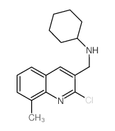 3-Quinolinemethanamine,2-chloro-N-cyclohexyl-8-methyl-(9CI)结构式