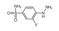 3-fluoro-4-hydrazinylbenzenesulfonamide结构式