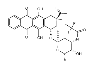 (+)-N-Trifluoroacetyl-4-demethoxydaunorubicin结构式