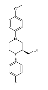 [(3S,4R)-4-(4-fluorophenyl)-1-(4-methoxyphenyl)-piperidin-3-yl]methanol结构式