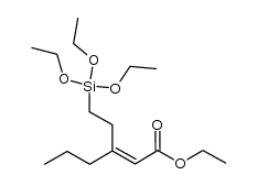 ethyl (Z)-3-(2-(triethoxysilyl)ethyl)hex-2-enoate结构式