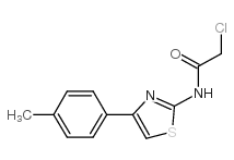 2-氯-N-(4-对甲苯-2-噻唑)-乙酰胺结构式