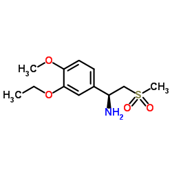 (1S)-1-(3-乙氧基-4-甲氧基苯基)-2-甲磺酰基乙胺结构式