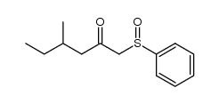 4-methyl-1-(phenylsulfinyl)hexan-2-one结构式