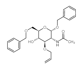 BENZYL 2-ACETAMIDO-3-O-ALLYL-6-O-BENZYL-2-DEOXY-&alpha;-D-GLUCOPYRANOSIDE结构式