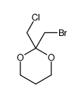 2-(bromomethyl)-2-(chloromethyl)-1,3-dioxane结构式