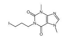 1-(3-iodopropyl)-3,7-dimethylpurine-2,6-dione结构式