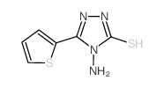 4-氨基-5-(2-噻吩)-4H-1,2,4-噻唑-3-硫醇结构式