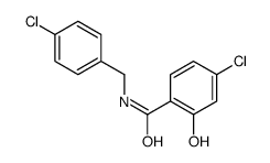 4-chloro-N-[(4-chlorophenyl)methyl]-2-hydroxybenzamide结构式