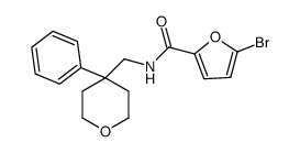 5-bromo-N-[(4-phenyloxan-4-yl)methyl]furan-2-carboxamide结构式