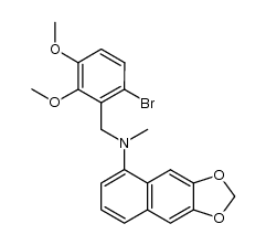 N-(6-bromo-2,3-dimethoxybenzyl)-N-methyl-6,7-methylenedioxy-1-naphthylamine结构式