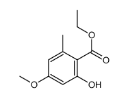 2-羟基-4-甲氧基-6-甲基苯甲酸乙酯结构式