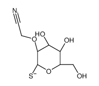 CYANOMETHYL-1-THIO-B-D-GALACTOPYRANOSIDE结构式