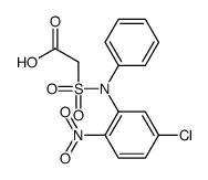 2-[(5-chloro-2-nitrophenyl)-phenylsulfamoyl]acetic acid结构式
