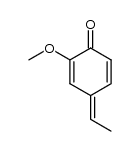 E-2-methoxy-4-ethylidene-2,5-cyclohexadiene-1-one结构式