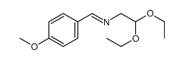 N-(2,2-diethoxyethyl)-1-(4-methoxyphenyl)methanimine结构式