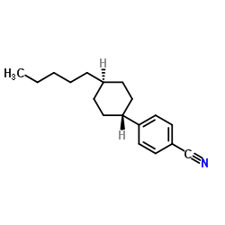 反式-4-(4-戊基环己基)苯腈结构式