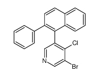 3-bromo-4-chloro-5-(2-phenylnaphthalen-1-yl)pyridine结构式