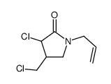 3-chloro-4-(chloromethyl)-1-prop-2-enylpyrrolidin-2-one结构式