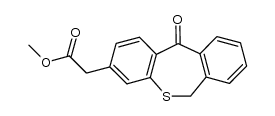 methyl 6,11 -dihydrodibenzo-[b.e.]-thiepin-11 -one-3 -acetate结构式