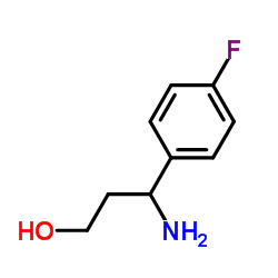 3-氨基-3-(4-氟苯基)-1-丙醇结构式