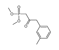1-dimethoxyphosphoryl-3-(3-methylphenyl)propan-2-one结构式