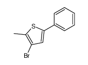 3-bromo-2-methyl-5-phenylthiophene结构式
